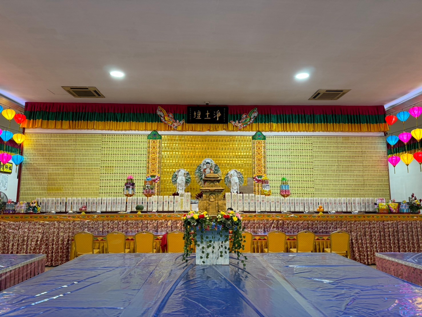 感謝慧雄長老的邀請:明靄和尚前往新加坡毘廬寺參加水陸法會暨金剛經與三昧水懺弘法開示
